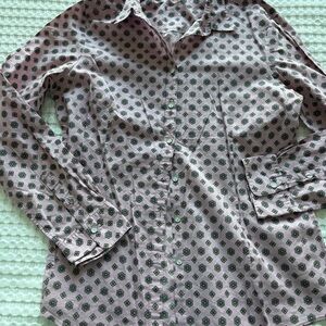 Brooks Brothers Pink and Gray Geometric Shirt